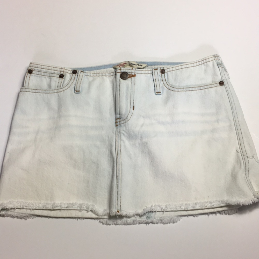 Vintage Coachella Abercrombie and Fitch mini Jean skirt size 2 mod retro